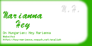 marianna hey business card